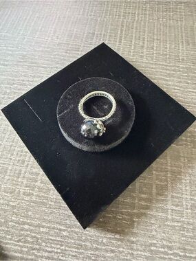 Pandora Retired Black Garden Odyssey Intertwined Foreve Bloom Ring Size 5